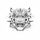 Dragon vs tiger tattoo design idea