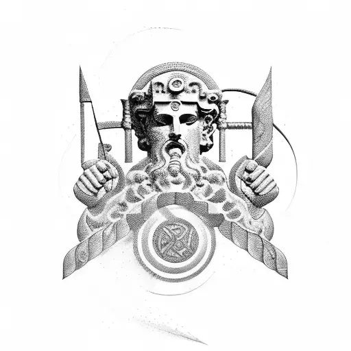 greek ancient mythic full sleve tattoo design idea