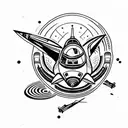 Space shuttle tattoo design idea