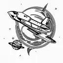 Space shuttle tattoo design idea