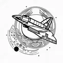 Space shuttle tattoo design idea