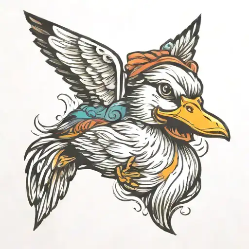 Angry Duck tattoo design idea