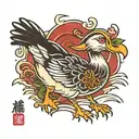 angry duck   tattoo design idea