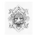 Tattoo including various things of nepal like mt everest ,rhododendron , trees ,nature etc tattoo design idea