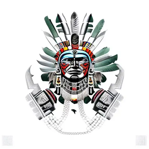 aztec warrior headdress tattoo