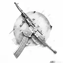Ak 47 tattoo design idea