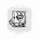 spongebob and patrick holding a beer  tattoo design idea