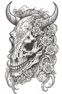 horse skull tattoo design idea