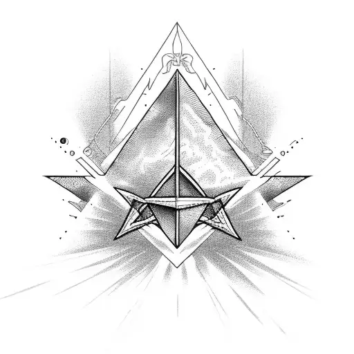 Bermuda Triangle tattoo design idea