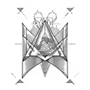 Bermuda Triangle tattoo design idea