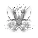 Money bow tattoo design idea