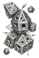 icosahedron dice tattoo design idea