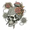 remember adhd brain tattoo design idea