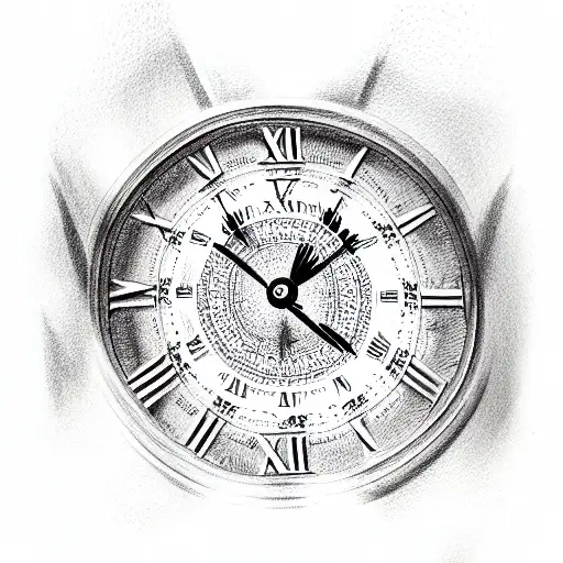 roman numerals tattoo design idea