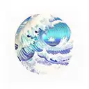Ocean Wave tattoo design idea