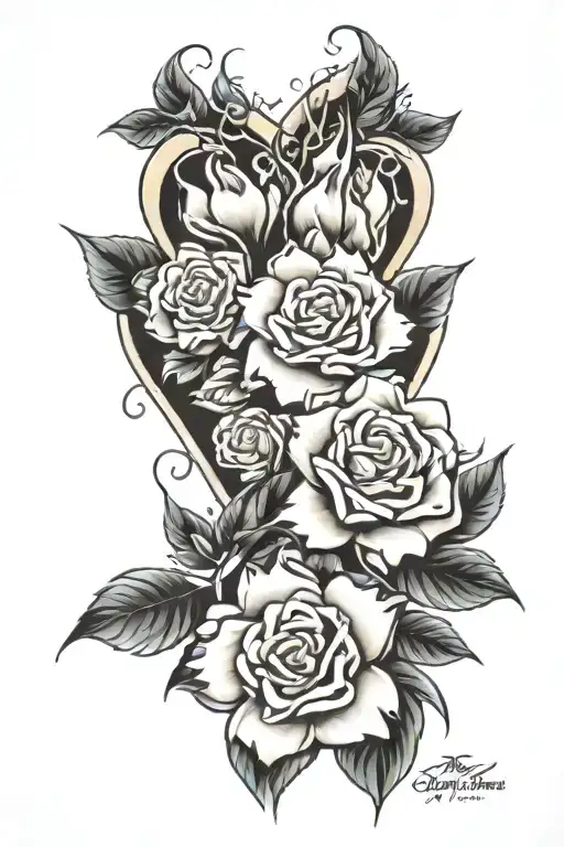 three paw prints with "They're the closest thing to pure love that I have ever known" and roses  tattoo design idea