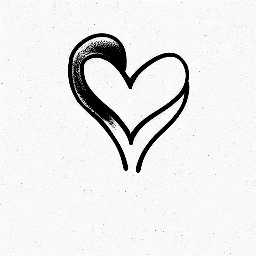 two hearts one smiling one crying tattoo design idea