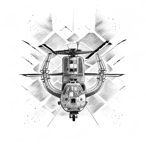Chinook helicopter tattoo design idea