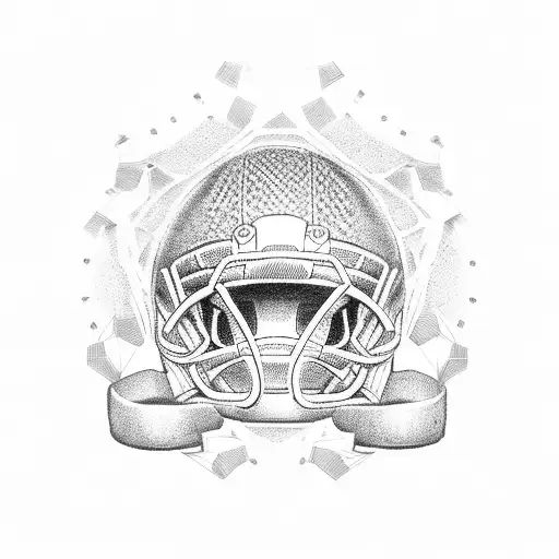 football in a pan tattoo design idea