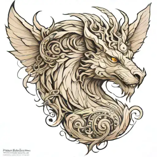 mythical creature inspired tattoo design idea