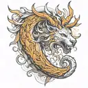 mythical creature inspired tattoo design idea