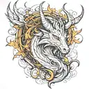 mythical creature inspired tattoo design idea