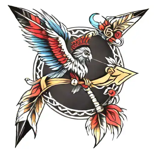 Indian arrow tattoo design idea