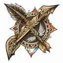 Indian arrow tattoo design idea