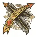 Indian arrow tattoo design idea