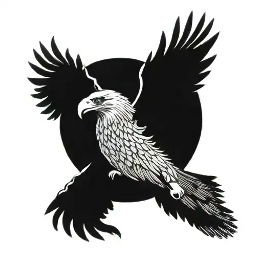 eagle soaring tattoo design idea