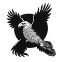 eagle soaring tattoo design idea