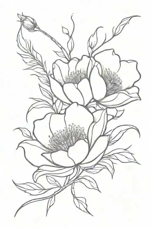 anxiety with flowers growing inside tattoo design idea
