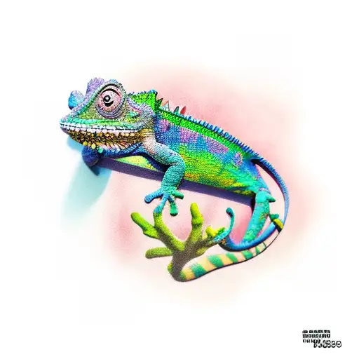 a chameleon tattoo design idea