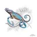 a chameleon tattoo design idea