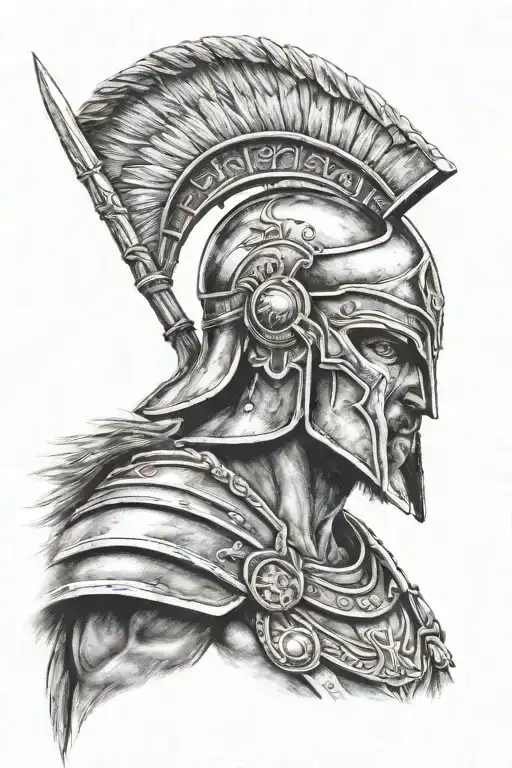 spartan warrior tattoo design idea