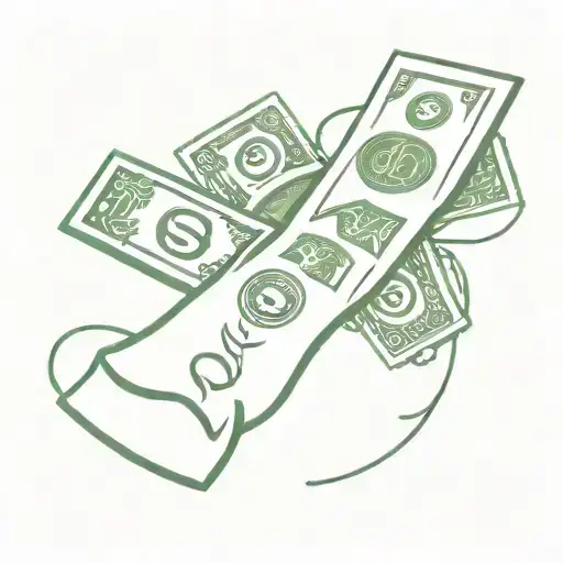 money is not everything  tattoo design idea