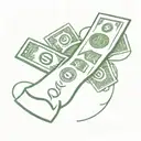 money is not everything  tattoo design idea