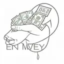 money is not everything  tattoo design idea