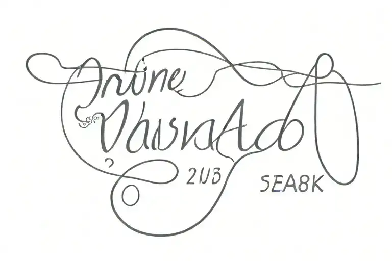 name and date of birth tattoo design idea