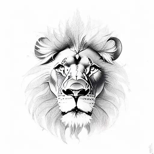 lion drawing tattoo