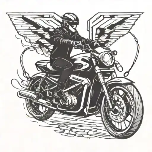 Incorporate a sleek electric vehicle design into a futuristic MKR logo tattoo design idea