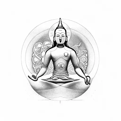 zen, life, space, trust the proces, be here now tattoo design idea