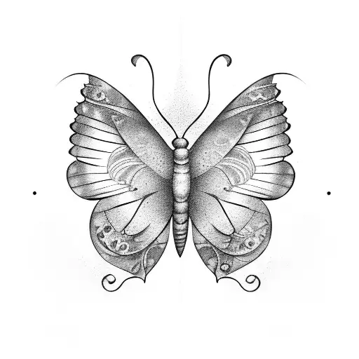 butterfly tattoo on side designs