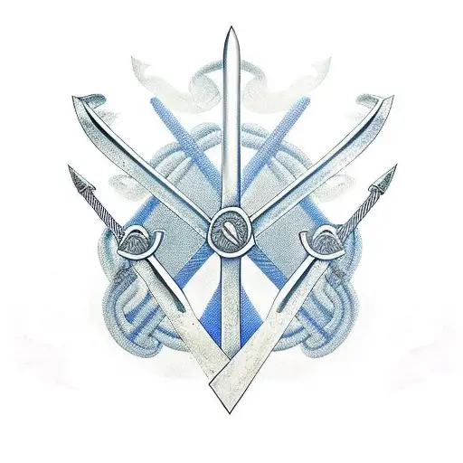 3 swords which represent my father, my mother and my brother. My father is a former firefighter, my mother is a refined  tattoo design idea