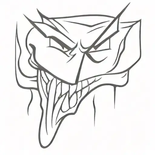 evil smile tattoo design idea