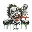 killing joke joker heavy smile realistic tattoo design idea
