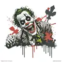killing joke joker heavy smile realistic tattoo design idea