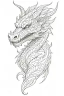 dragon face made tattoo design idea
