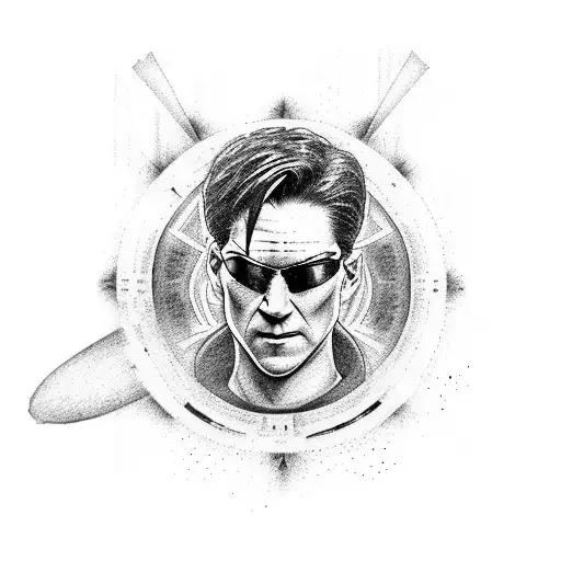 wake up command prompt from the movie The Matrix tattoo design idea