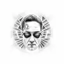 wake up command prompt from the movie The Matrix tattoo design idea